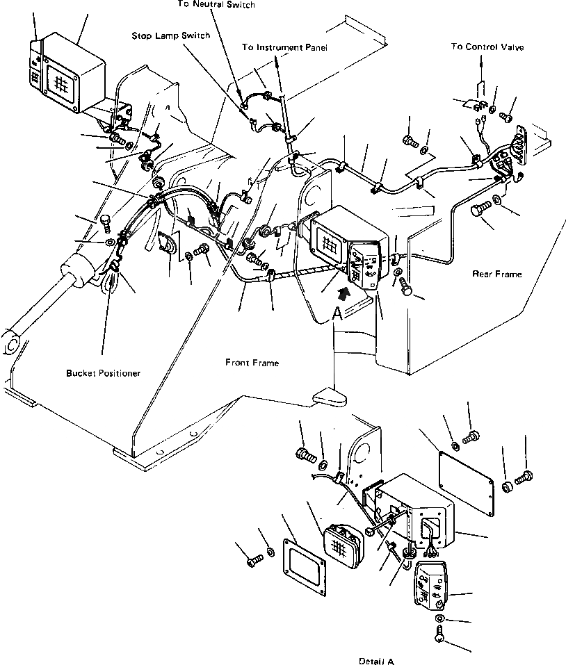 Схема запчастей Komatsu WA180-1LC - ЭЛЕКТРИКА ПЕРЕДН. КОМПОНЕНТЫ ДВИГАТЕЛЯ & ЭЛЕКТРИКА