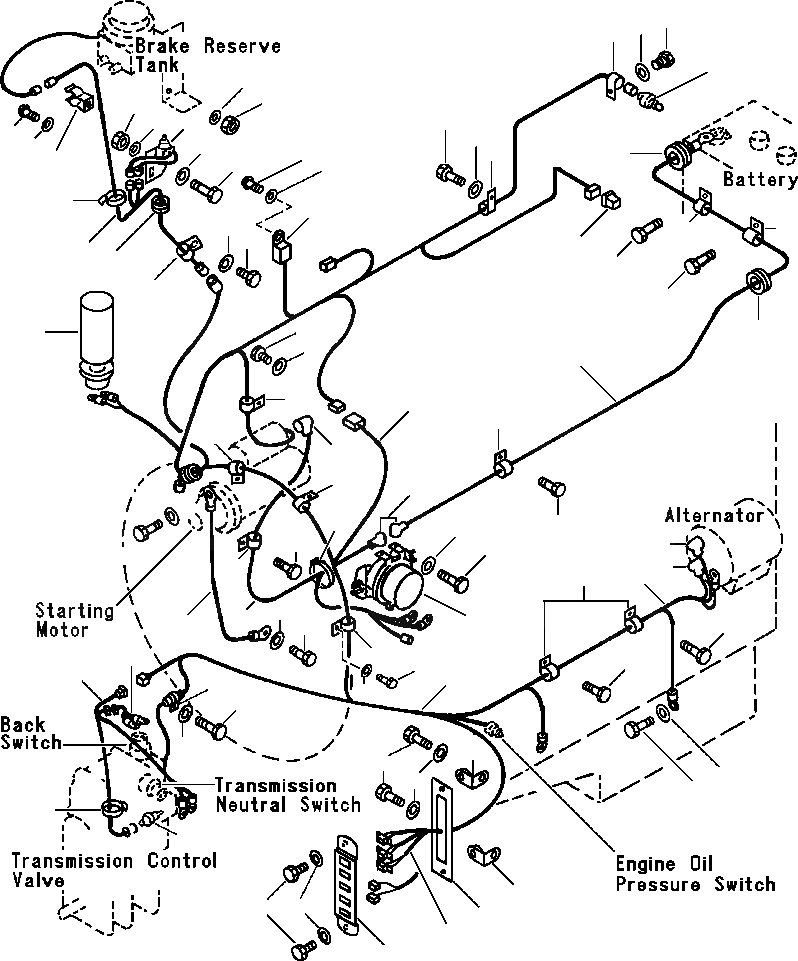 Схема запчастей Komatsu WA180-1LC - ЭЛЕКТРИКА ДВИГАТЕЛЬ ДАТЧИКS КОМПОНЕНТЫ ДВИГАТЕЛЯ & ЭЛЕКТРИКА