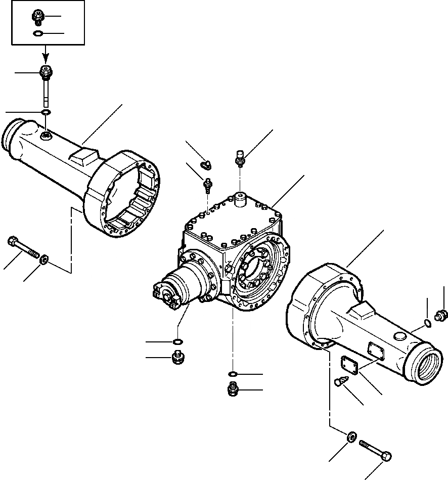 Схема запчастей Komatsu WA180-1LC - МОСТ ASSEMBLY ЗАДН. ВЕДУЩ. ВАЛ