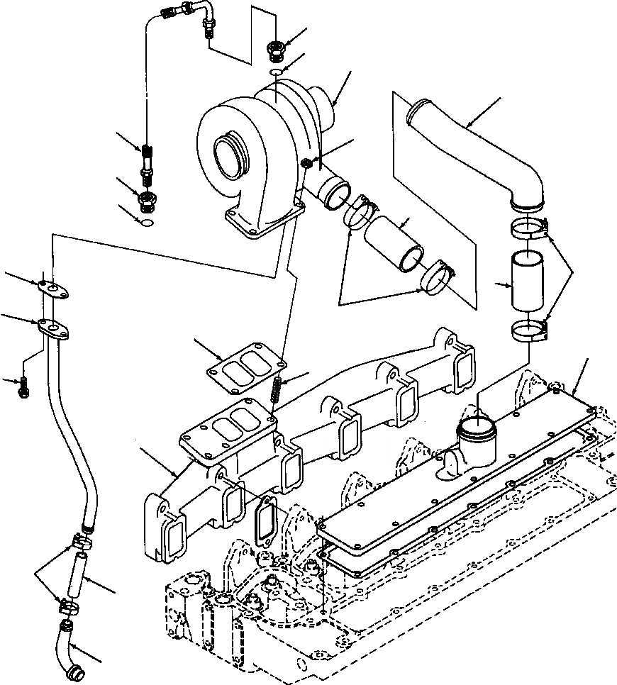 Схема запчастей Komatsu WA180-1LC - ТУРБОНАГНЕТАТЕЛЬ ТРУБЫ & КРЕПЛЕНИЕ ГОЛОВКА ЦИЛИНДРОВ
