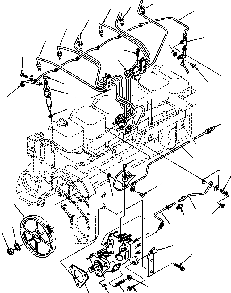 Схема запчастей Komatsu WA180-1LC - ТОПЛИВОПРОВОД. ТОПЛИВН. СИСТЕМА