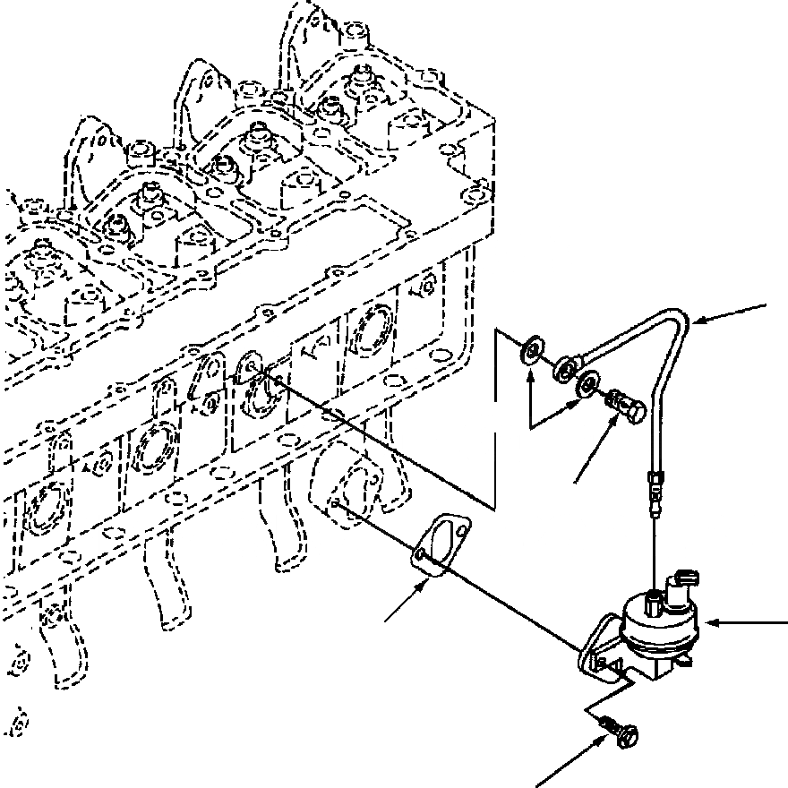 Схема запчастей Komatsu WA180-1LC - НАСОС ПОДКАЧКИ ТОПЛИВА ТОПЛИВН. СИСТЕМА