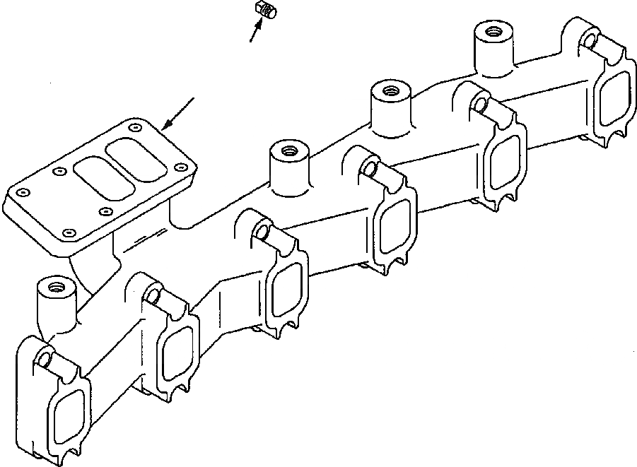 Схема запчастей Komatsu WA180-3L - FIG. A-A ВЫПУСКНОЙ КОЛЛЕКТОР ДВИГАТЕЛЬ