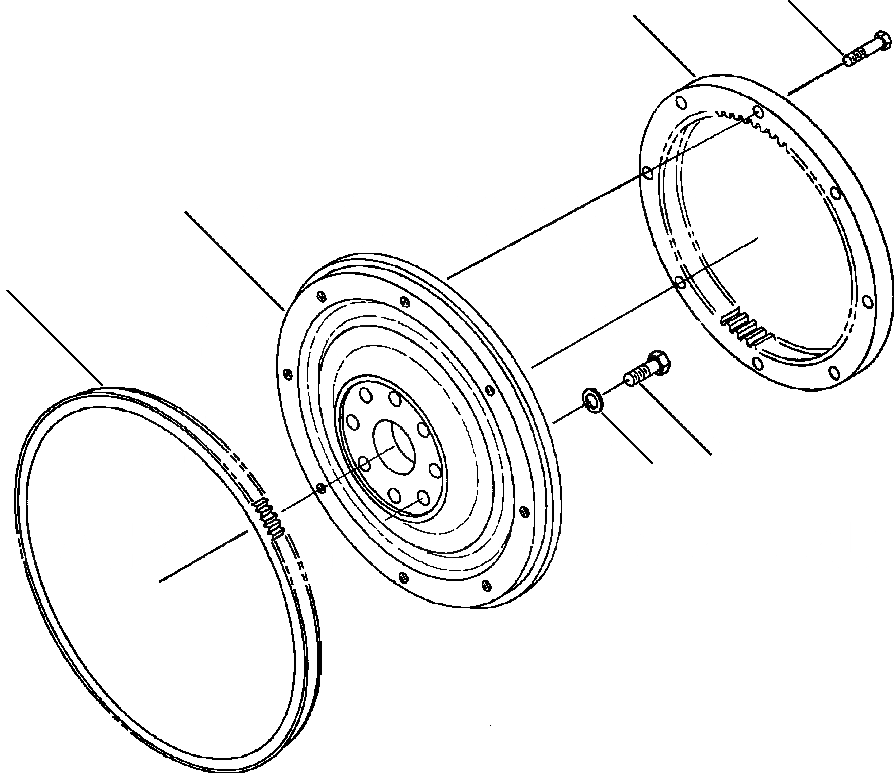 Схема запчастей Komatsu WA180-3L - FIG. A-A МАХОВИК ДВИГАТЕЛЬ