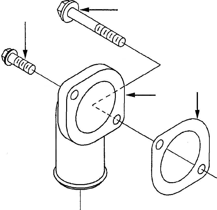 Схема запчастей Komatsu WA180-3L - FIG. A-A ВОДН. ВЫПУСКН. СОЕДИН-Е ДВИГАТЕЛЬ