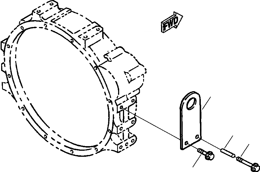 Схема запчастей Komatsu WA180-3L - FIG. B-9A ЗАДН. ПОДВЕСН. КРОНШТЕЙН КОМПОНЕНТЫ ДВИГАТЕЛЯ