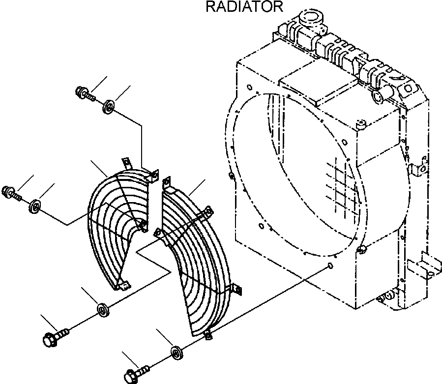 Схема запчастей Komatsu WA180-3L - FIG. C-A ЗАЩИТА РАДИАТОРА СИСТЕМА ОХЛАЖДЕНИЯ