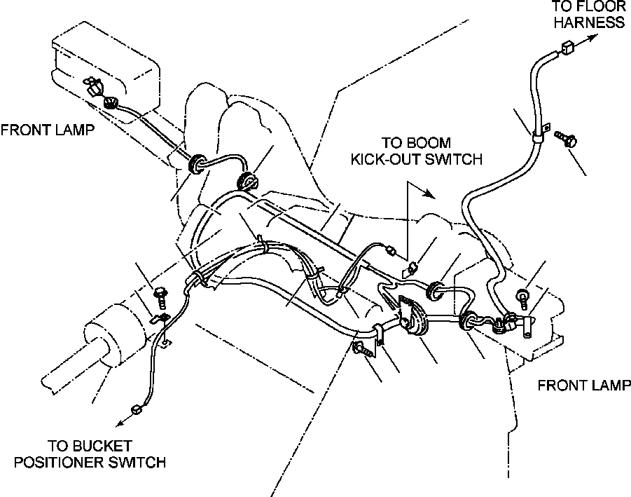 Схема запчастей Komatsu WA180-3L - FIG. E-A ОСНОВН. Э/ПРОВОДКА - ПЕРЕДН. РАМА ЭЛЕКТРИКА
