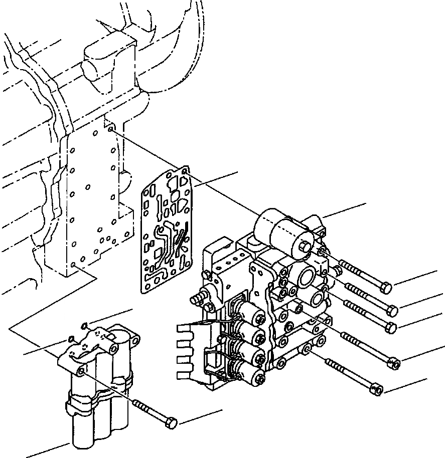 Схема запчастей Komatsu WA180-3L - FIG. F-9A КЛАПАН УПРАВЛЕНИЯ ТРАНСМИССИЕЙ - КРЕПЛЕНИЕ СИЛОВАЯ ПЕРЕДАЧА И КОНЕЧНАЯ ПЕРЕДАЧА