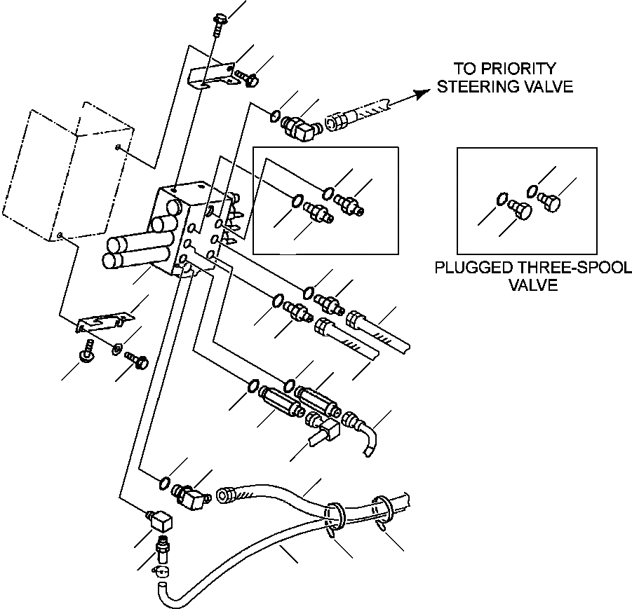 Схема запчастей Komatsu WA180-3L - FIG. H-A ГИДРОЛИНИЯ - THREE-СЕКЦ. УПРАВЛЯЮЩ. КЛАПАН ГИДРАВЛИКА