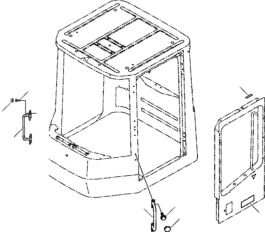 Схема запчастей Komatsu WA180-3L - FIG. K-A КАБИНА - ПОРУЧНИAND МАРКИРОВКА КАБИНА ОПЕРАТОРА И СИСТЕМА УПРАВЛЕНИЯ