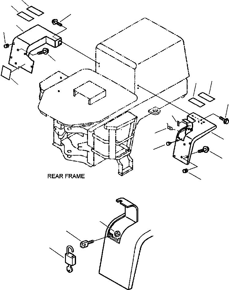 Схема запчастей Komatsu WA180-3L - FIG. M-A ЗАДН. КРЫЛО - ПЕРЕДН. HALF - MACHINES С КАБИНА ЧАСТИ КОРПУСА