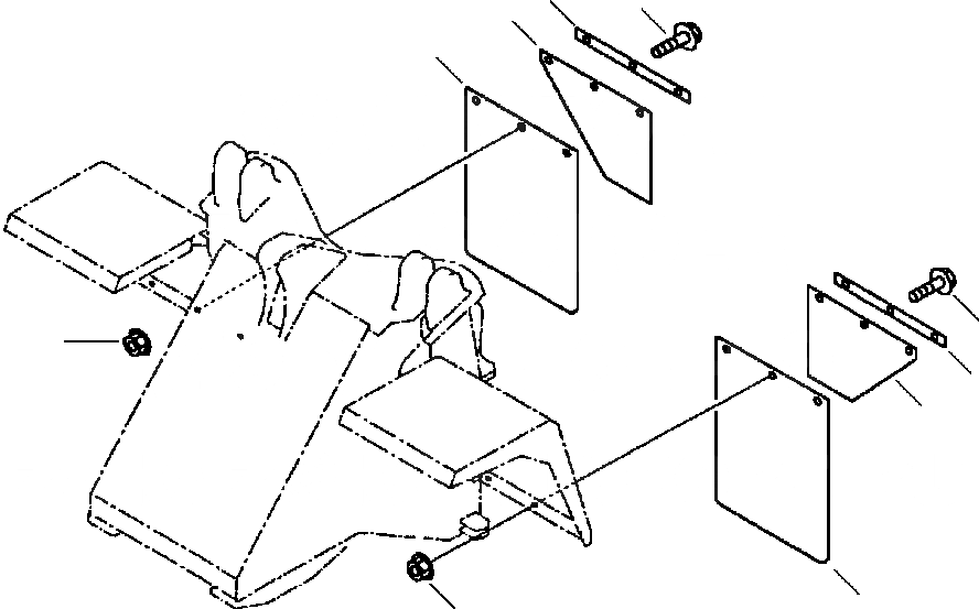 Схема запчастей Komatsu WA180-3L - FIG. M-A ПЕРЕДН. КРЫЛО - БРЫЗГОВИК ЧАСТИ КОРПУСА