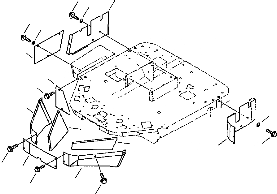 Схема запчастей Komatsu WA180-3L - FIG. M-A ПОЛ - КРЫШКА- MACHINES С КОНДИЦ. ЧАСТИ КОРПУСА