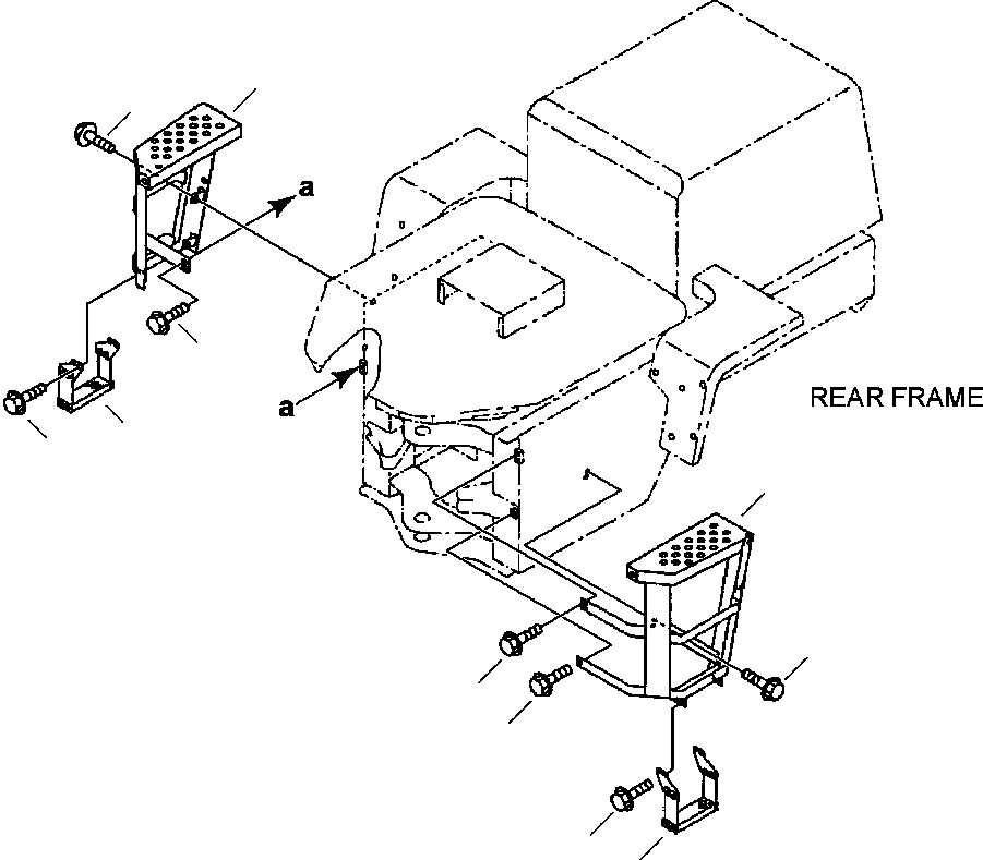 Схема запчастей Komatsu WA180-3L - FIG. M-A ЛЕСТНИЦА ЧАСТИ КОРПУСА