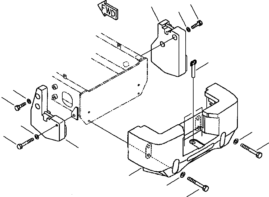 Схема запчастей Komatsu WA180-3L - FIG. M-A ПРОТИВОВЕС - ДОПОЛН. ЧАСТИ КОРПУСА