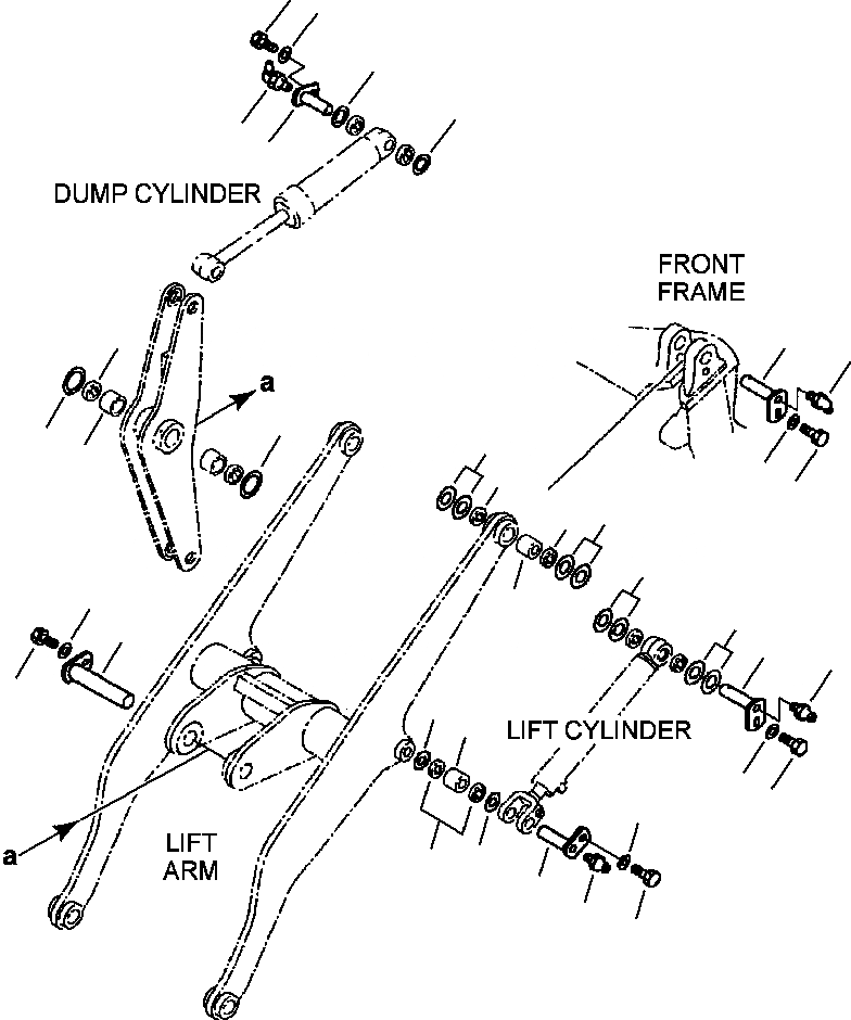 Схема запчастей Komatsu WA180-3L - FIG. T-A РУКОЯТЬ И КОЛЕНЧАТЫЙ РЫЧАГ - ЭЛЕМЕНТЫ КРЕПЛЕНИЯ - HI-РУКОЯТЬ ASSEMBLY РАБОЧЕЕ ОБОРУДОВАНИЕ