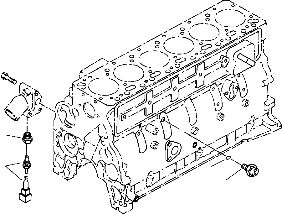 Схема запчастей Komatsu WA180-3MC - FIG. B-8A ПЕРЕКЛЮЧАТЕЛЬ И ДАТЧИК КОМПОНЕНТЫ ДВИГАТЕЛЯ