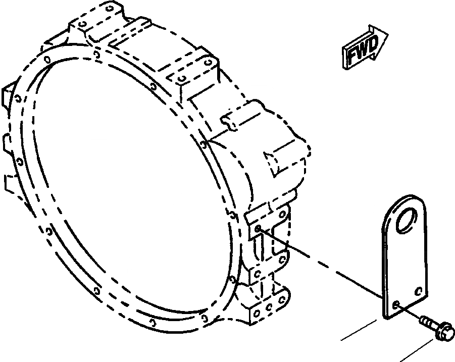 Схема запчастей Komatsu WA180-3MC - FIG. B-9A ЗАДН. ПОДВЕСН. КРОНШТЕЙН КОМПОНЕНТЫ ДВИГАТЕЛЯ