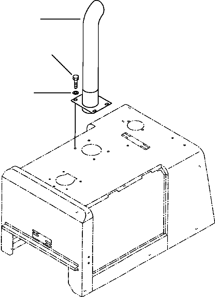 Схема запчастей Komatsu WA180-3MC - FIG. B-A ВЫХЛОПНАЯ ТРУБА КОМПОНЕНТЫ ДВИГАТЕЛЯ