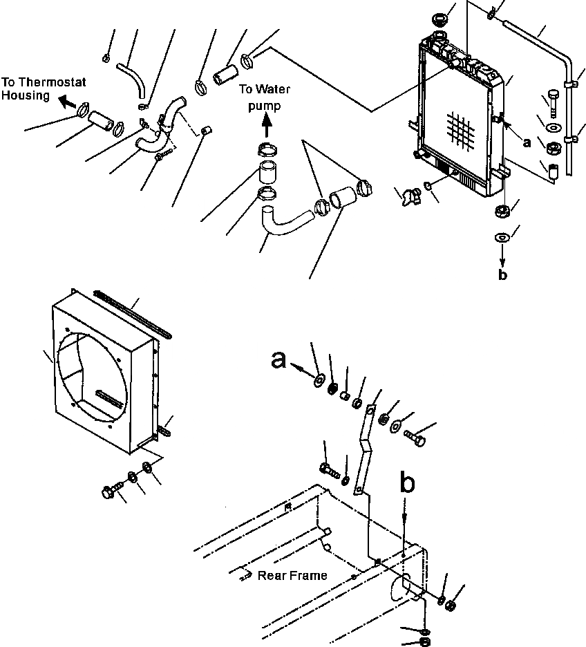 Схема запчастей Komatsu WA180-3MC - FIG. C-A РАДИАТОР СИСТЕМА ОХЛАЖДЕНИЯ