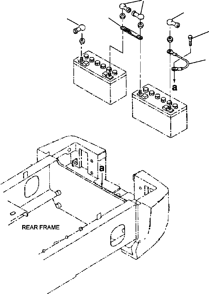 Схема запчастей Komatsu WA180-3MC - FIG. E-A АККУМУЛЯТОР - WIRE ЭЛЕКТРИКА