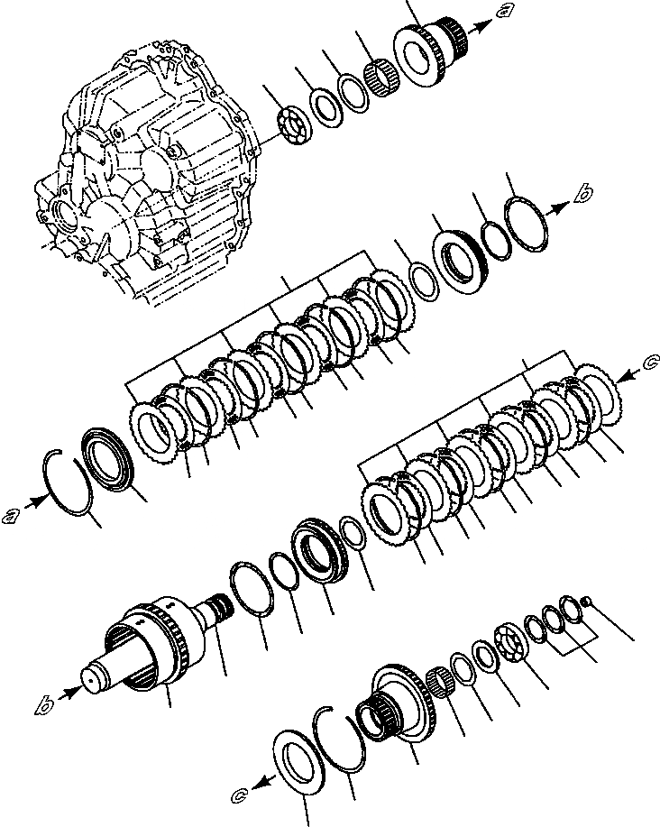 Схема запчастей Komatsu WA180-3MC - FIG. F-A ТРАНСМИССИЯ - THIRD И FOURTH МУФТА СИЛОВАЯ ПЕРЕДАЧА И КОНЕЧНАЯ ПЕРЕДАЧА