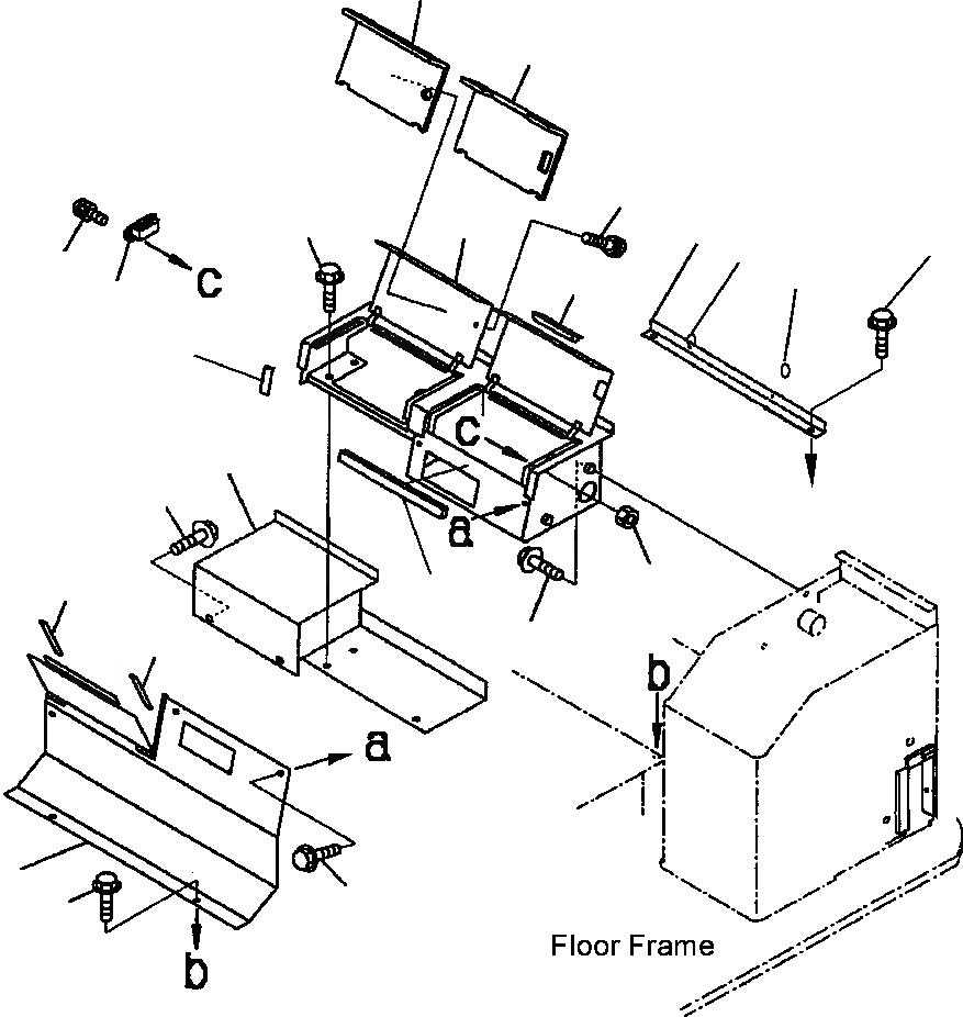 Схема запчастей Komatsu WA180-3MC - FIG. K7-A ЗАДН. КОНСОЛЬН. БЛОК - MACHINES С КАБИНА КАБИНА ОПЕРАТОРА И СИСТЕМА УПРАВЛЕНИЯ