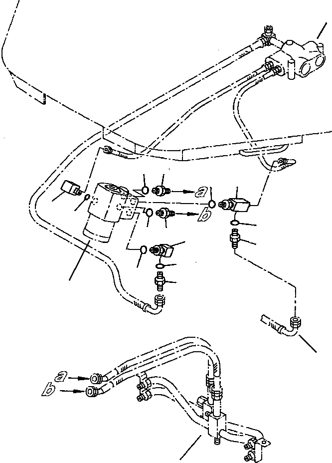 Схема запчастей Komatsu WA180-3MC - FIG. K-A РУЛЕВ. УПРАВЛЕНИЕ - ТРУБЫ - УПРАВЛЯЮЩ. КЛАПАН КАБИНА ОПЕРАТОРА И СИСТЕМА УПРАВЛЕНИЯ