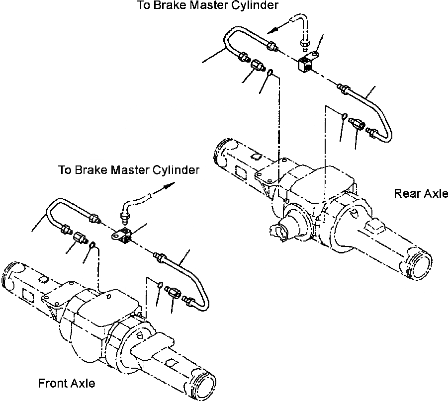 Схема запчастей Komatsu WA180-3MC - FIG. K7-A УПРАВЛ-Е ТОРМОЗОМ - ТРУБЫ - ПЕРЕДН. И ЗАДН. МОСТ КАБИНА ОПЕРАТОРА И СИСТЕМА УПРАВЛЕНИЯ