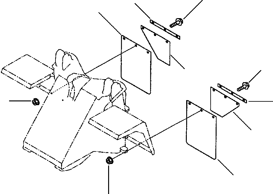 Схема запчастей Komatsu WA180-3MC - FIG. M-A КРЫЛО - ПЕРЕДН. БРЫЗГОВИК ЧАСТИ КОРПУСА