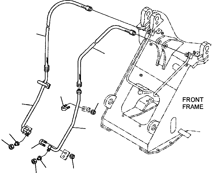 Схема запчастей Komatsu WA180-3MC - FIG. T-A РУКОЯТЬ И КОЛЕНЧАТЫЙ РЫЧАГ - ГИДРОЛИНИЯ - MACHINES С THREE-СЕКЦ. УПРАВЛЯЮЩ. КЛАПАН РАБОЧЕЕ ОБОРУДОВАНИЕ
