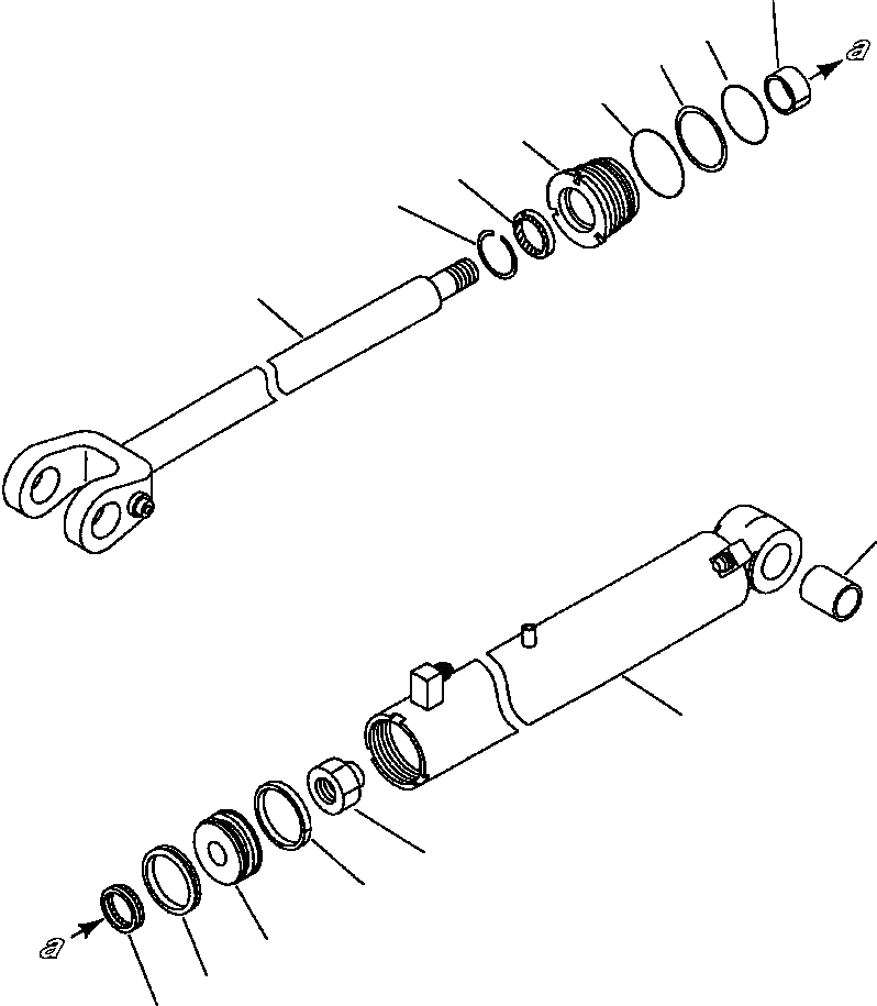 Схема запчастей Komatsu WA180-3MC - FIG. T-A ГИДРОЦИЛИНДР ПОДЪЕМА РАБОЧЕЕ ОБОРУДОВАНИЕ