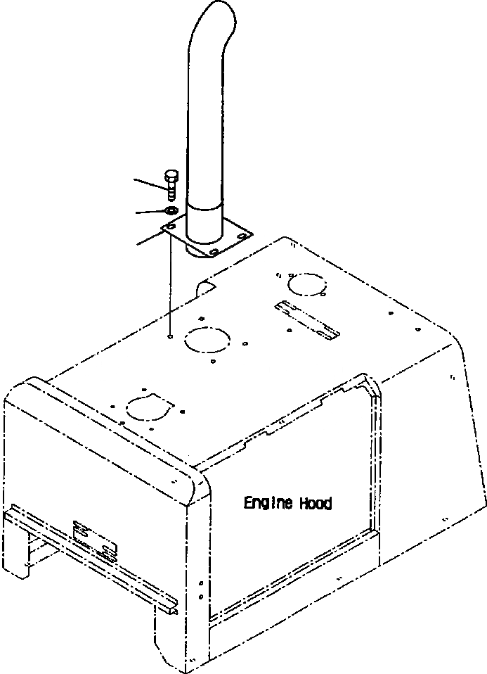 Схема запчастей Komatsu WA180PT-3L - FIG NO. B-A ВЫХЛОПНАЯ ТРУБА КОМПОНЕНТЫ ДВИГАТЕЛЯ
