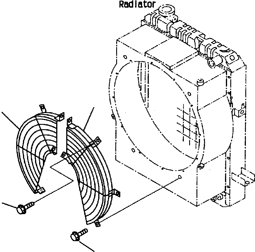 Схема запчастей Komatsu WA180PT-3L - FIG NO. C-A ЧАСТИ КОРПУСА (ДЛЯ РАДИАТОРА) СИСТЕМА ОХЛАЖДЕНИЯ