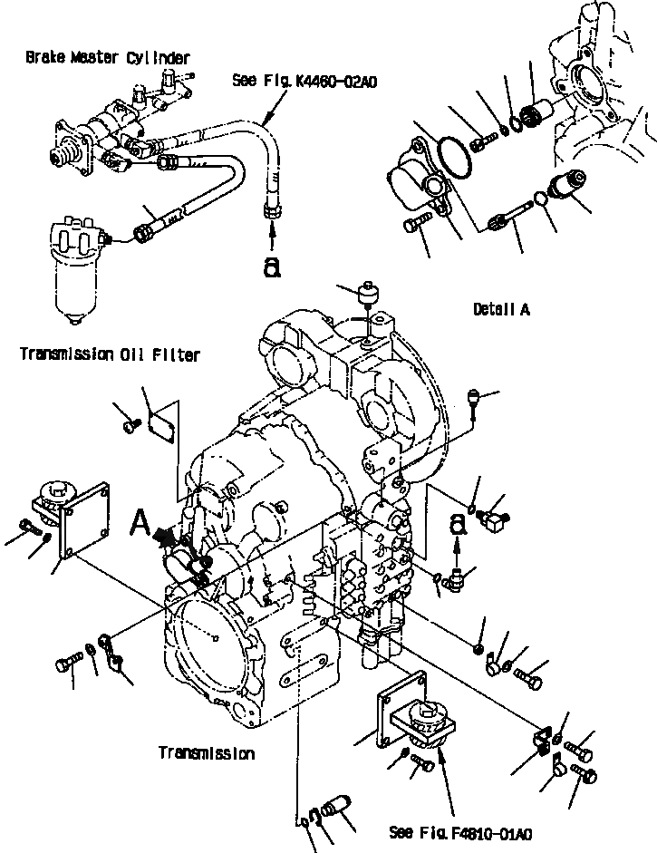 Схема запчастей Komatsu WA180PT-3L - FIG NO. F-A ТРАНСМИССИЯ (GROUND ПРИВОДN РУЛЕВ. УПРАВЛЕНИЕ) СИЛОВАЯ ПЕРЕДАЧА И КОНЕЧНАЯ ПЕРЕДАЧА