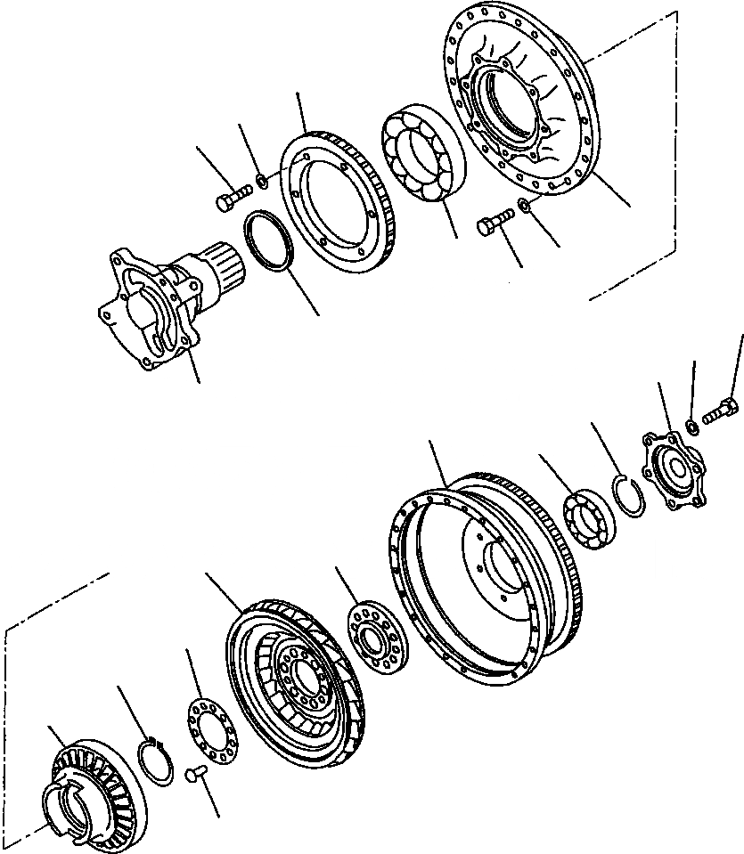 Схема запчастей Komatsu WA180PT-3L - FIG NO. F-7A ГИДРОТРАНСФОРМАТОР СИЛОВАЯ ПЕРЕДАЧА И КОНЕЧНАЯ ПЕРЕДАЧА