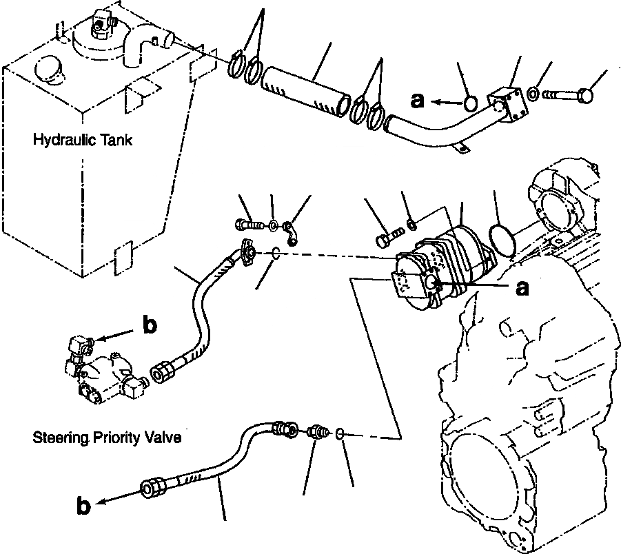 Схема запчастей Komatsu WA180PT-3L - FIG NO. H-A ГИДРОЛИНИЯ (ВСАСЫВ. И ЛИНИЯ ПОДАЧИ) ГИДРАВЛИКА
