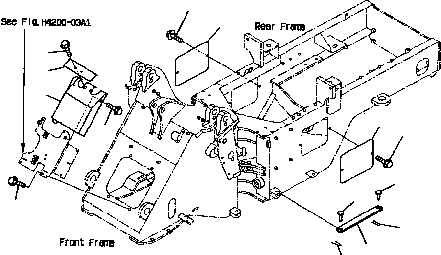 Схема запчастей Komatsu WA180PT-3L - FIG NO. J9-A БЛОКИР. ШАНГА И КРЫШКА(С ECSS) ПЕРЕДН. РАМА