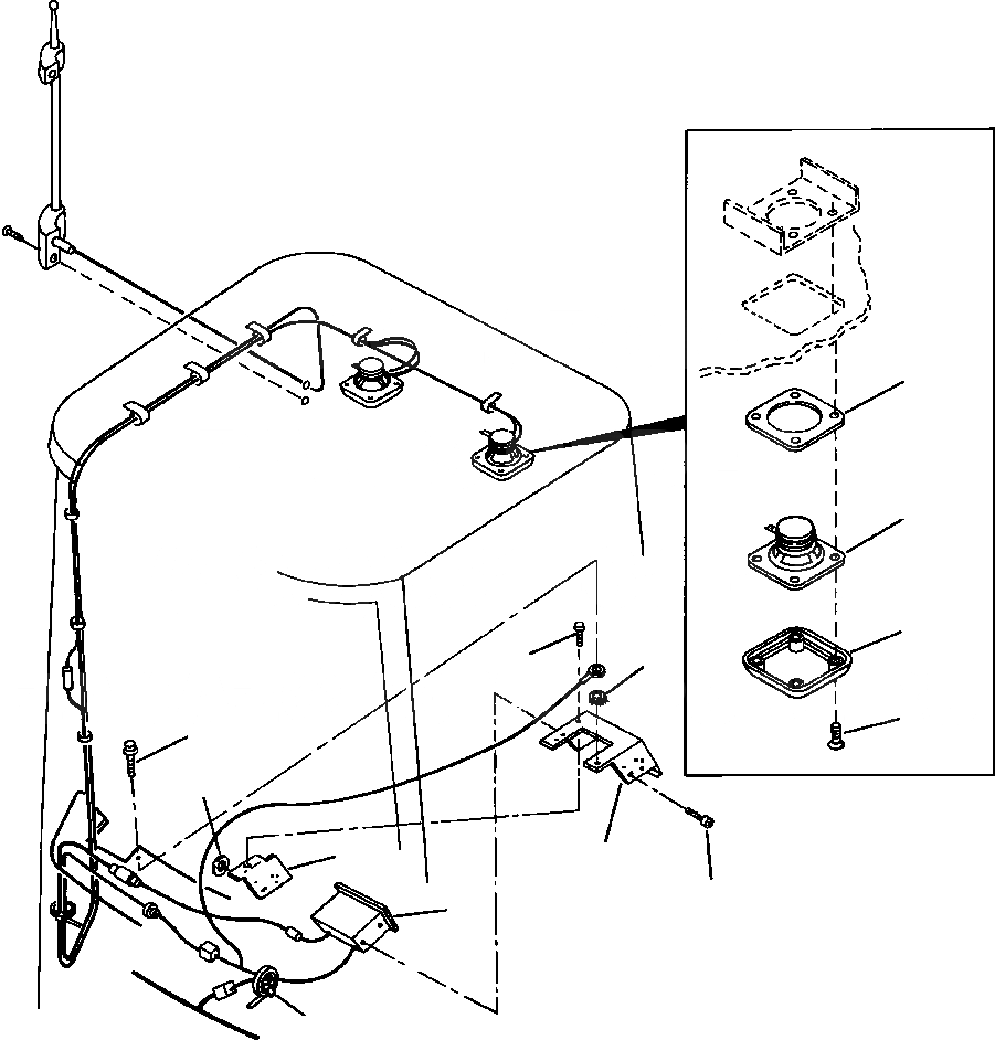 Схема запчастей Komatsu WA180PT-3L - FIG NO. K8-A РАДИО AM/FM КАБИНА ОПЕРАТОРА И СИСТЕМА УПРАВЛЕНИЯ
