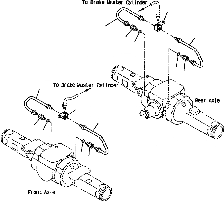 Схема запчастей Komatsu WA180PT-3L - FIG NO. K7-A ТОРМОЗНАЯ ГИДРОЛИНИЯ КАБИНА ОПЕРАТОРА И СИСТЕМА УПРАВЛЕНИЯ