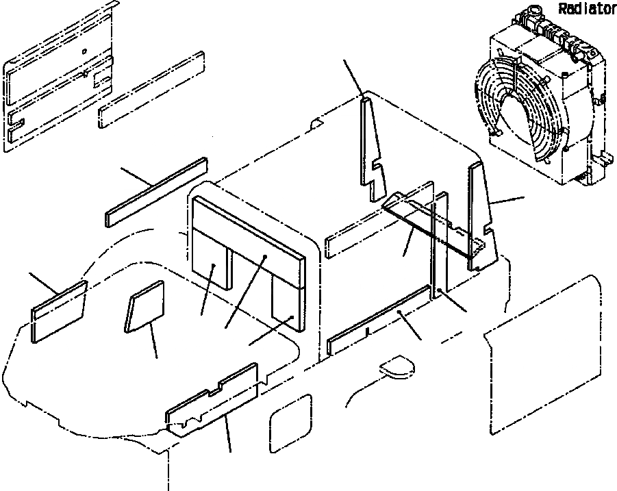 Схема запчастей Komatsu WA180PT-3L - FIG NO. M-A ЩИТКИ ЧАСТИ КОРПУСА