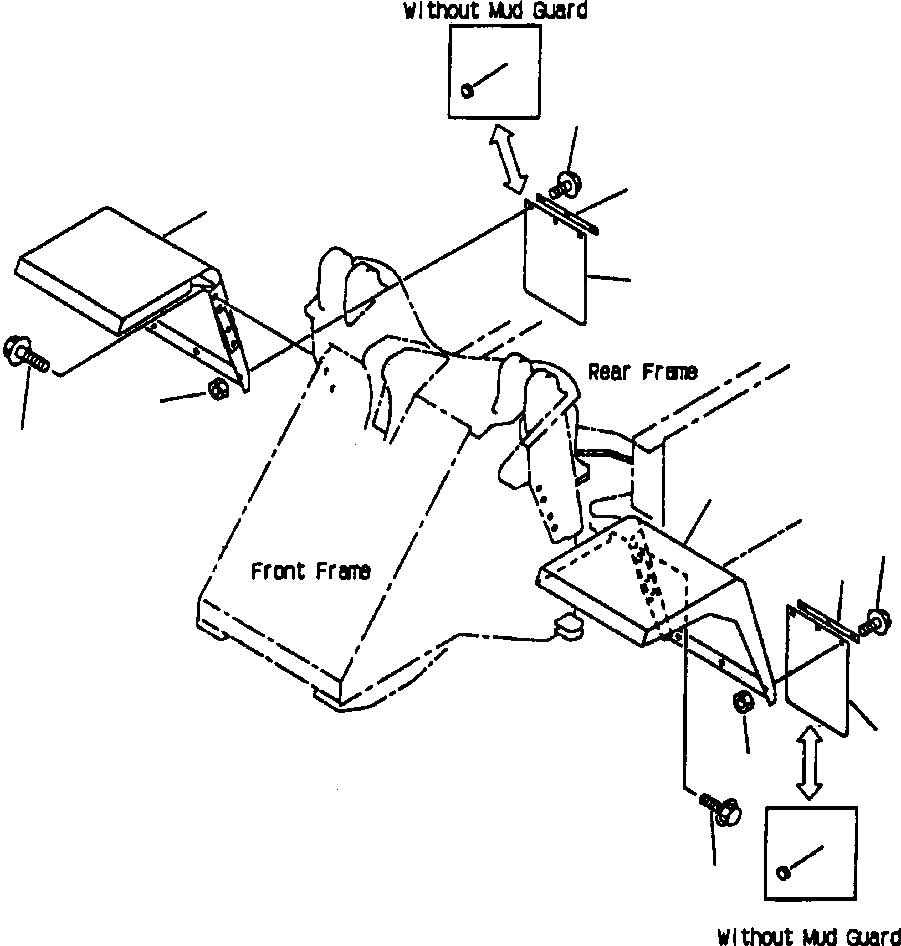 Схема запчастей Komatsu WA180PT-3L - FIG NO. M-A ПЕРЕДН. КРЫЛО ЧАСТИ КОРПУСА