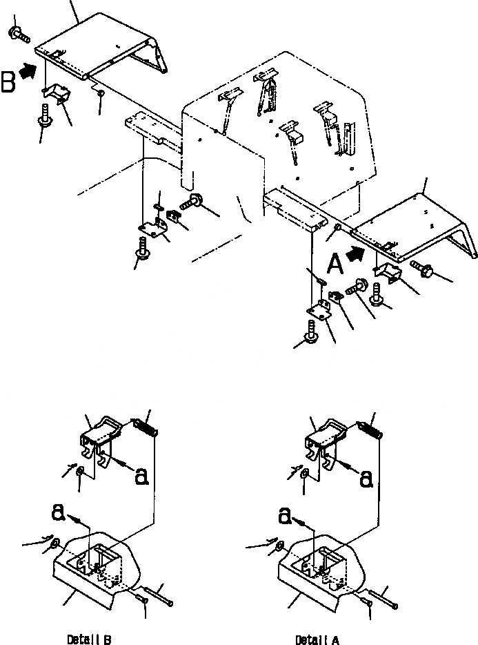 Схема запчастей Komatsu WA180PT-3L - FIG NO. M-A ПОЛН. КРЫЛО (ЗАДН.) ЧАСТИ КОРПУСА