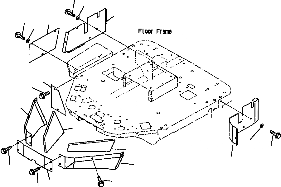 Схема запчастей Komatsu WA180PT-3L - FIG NO. M-A ПОКРЫТИЕ ПОЛА (С КОНДИЦ.) ЧАСТИ КОРПУСА