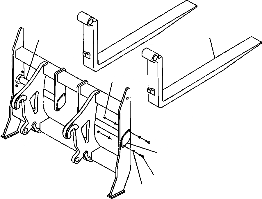 Схема запчастей Komatsu WA180PT-3L - FIG NO. T-A ВИЛЫ ASSEMBLY С РАБОЧЕЕ ОБОРУДОВАНИЕ