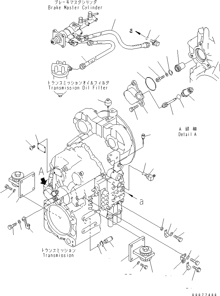 Схема запчастей Komatsu WA180PT-3MC - ТРАНСМИССИЯ (ОНОСЯЩИЕСЯ К НЕЙ ЧАСТИ)(GROUND ПРИВОДN РУЛЕВ. УПРАВЛЕНИЕ) ТРАНСМИССИЯ