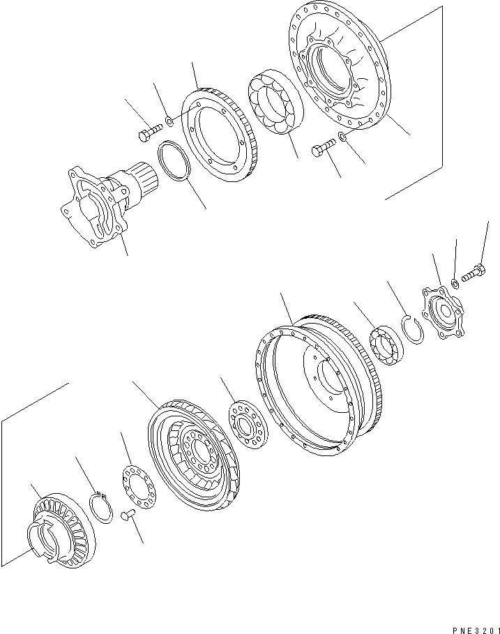 Схема запчастей Komatsu WA180PT-3MC - ГИДРОТРАНСФОРМАТОР ТРАНСМИССИЯ