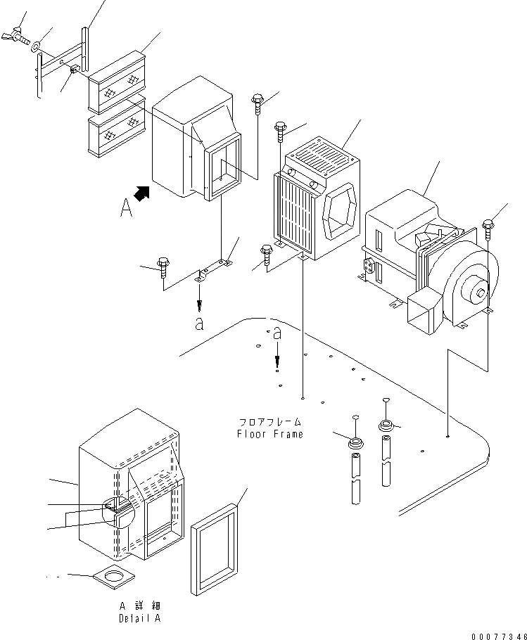 Схема запчастей Komatsu WA180PT-3MC - КОНДИЦ. ВОЗДУХА ИЛИ ОБОГРЕВАТЕЛЬ. (ОТСЕК ФИЛЬТРОВ) КАБИНА ОПЕРАТОРА И СИСТЕМА УПРАВЛЕНИЯ