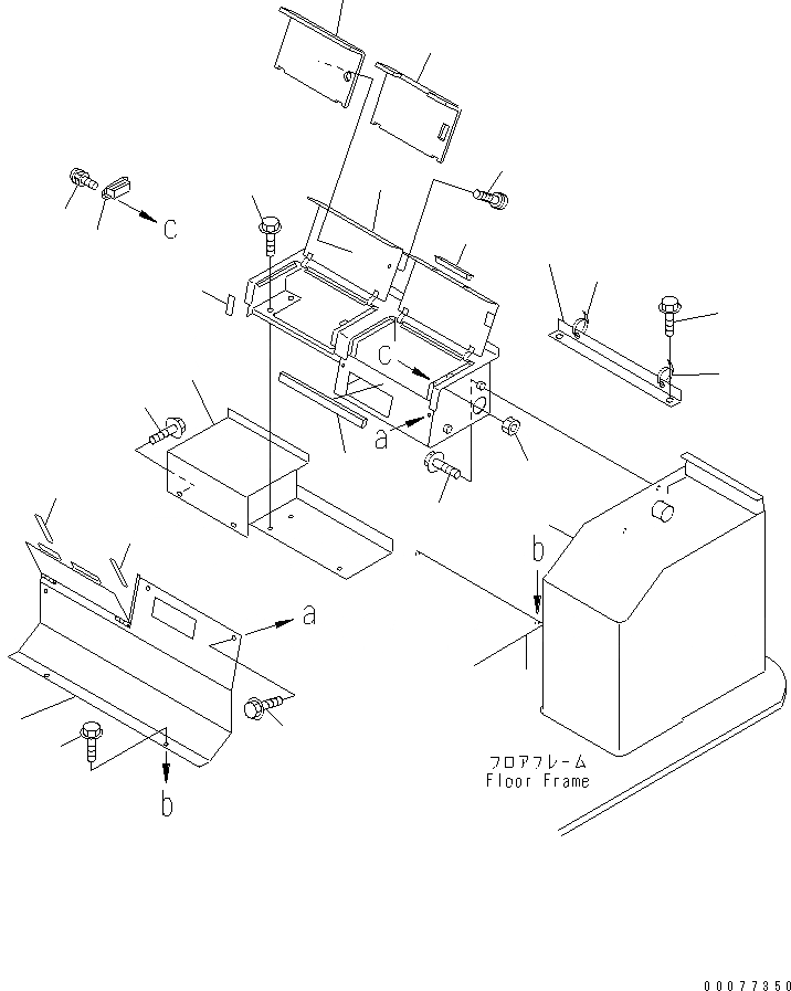 Схема запчастей Komatsu WA180PT-3MC - ЗАДН. КОНСОЛЬН. БЛОК (ДЛЯ КАБИНЫ) КАБИНА ОПЕРАТОРА И СИСТЕМА УПРАВЛЕНИЯ